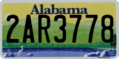 AL license plate 2AR3778
