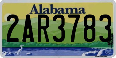 AL license plate 2AR3783