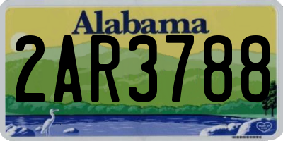 AL license plate 2AR3788