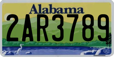 AL license plate 2AR3789