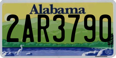 AL license plate 2AR3790