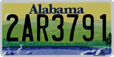 AL license plate 2AR3791
