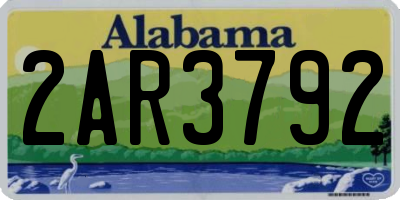 AL license plate 2AR3792