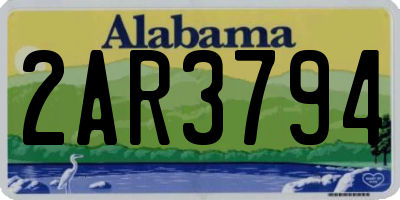 AL license plate 2AR3794