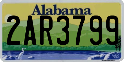 AL license plate 2AR3799