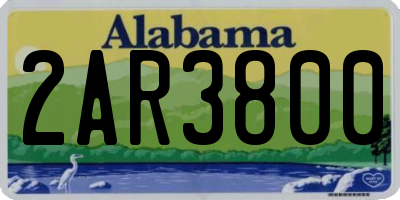 AL license plate 2AR3800