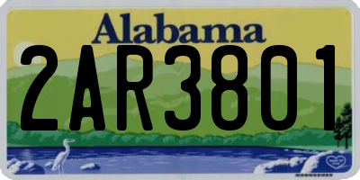 AL license plate 2AR3801
