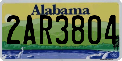 AL license plate 2AR3804