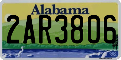 AL license plate 2AR3806