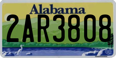AL license plate 2AR3808