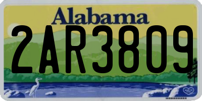 AL license plate 2AR3809