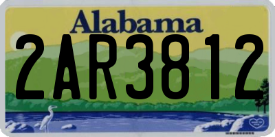 AL license plate 2AR3812