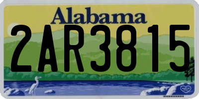 AL license plate 2AR3815