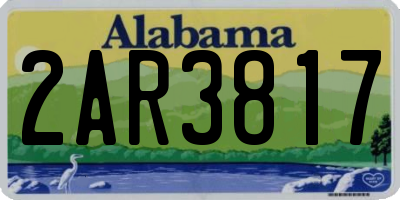 AL license plate 2AR3817