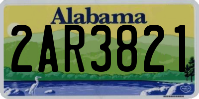 AL license plate 2AR3821