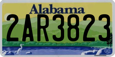 AL license plate 2AR3823