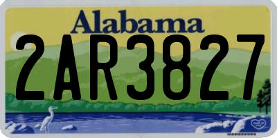 AL license plate 2AR3827