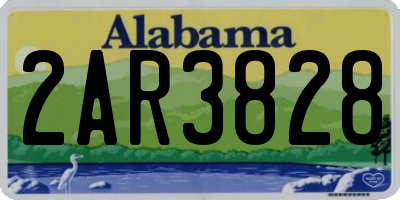 AL license plate 2AR3828