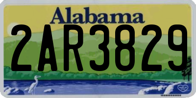 AL license plate 2AR3829