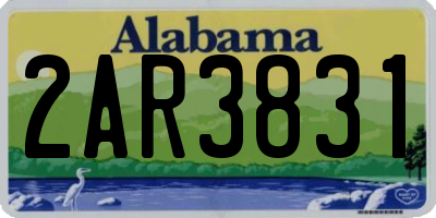 AL license plate 2AR3831