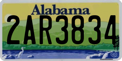 AL license plate 2AR3834