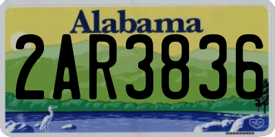 AL license plate 2AR3836