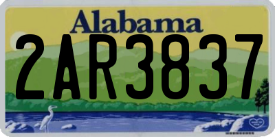 AL license plate 2AR3837