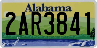 AL license plate 2AR3841