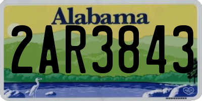 AL license plate 2AR3843