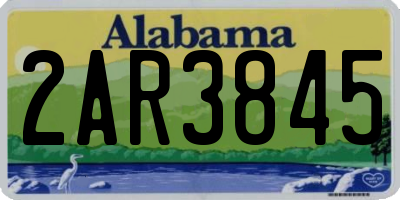 AL license plate 2AR3845