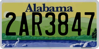 AL license plate 2AR3847