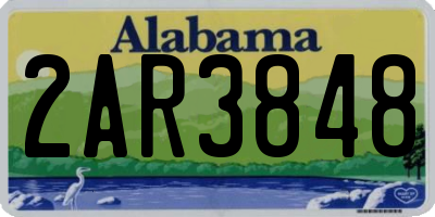 AL license plate 2AR3848