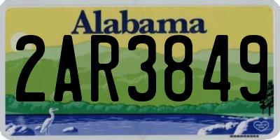 AL license plate 2AR3849