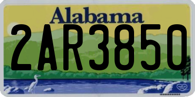 AL license plate 2AR3850