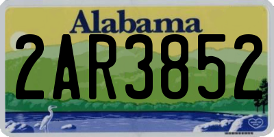 AL license plate 2AR3852