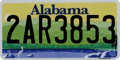 AL license plate 2AR3853