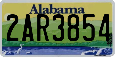 AL license plate 2AR3854