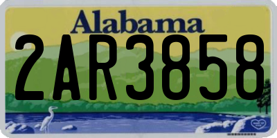AL license plate 2AR3858