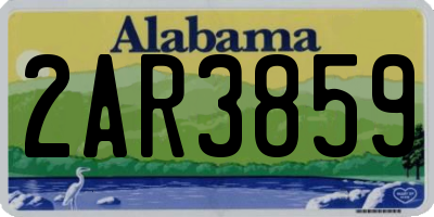 AL license plate 2AR3859
