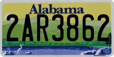 AL license plate 2AR3862