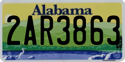 AL license plate 2AR3863