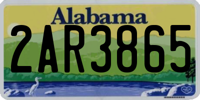 AL license plate 2AR3865