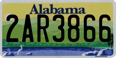 AL license plate 2AR3866