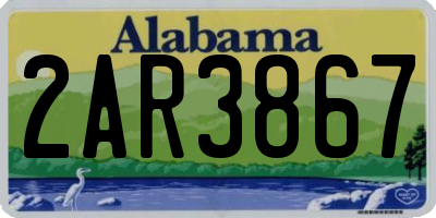 AL license plate 2AR3867