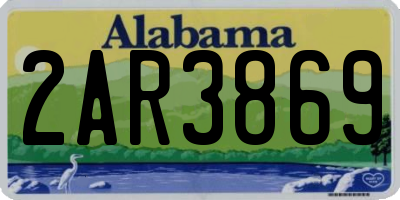 AL license plate 2AR3869