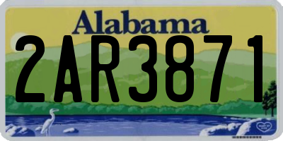 AL license plate 2AR3871