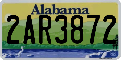 AL license plate 2AR3872
