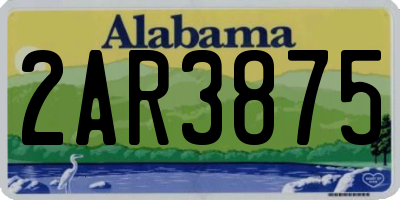 AL license plate 2AR3875