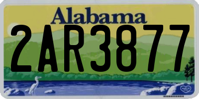 AL license plate 2AR3877