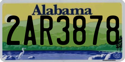 AL license plate 2AR3878